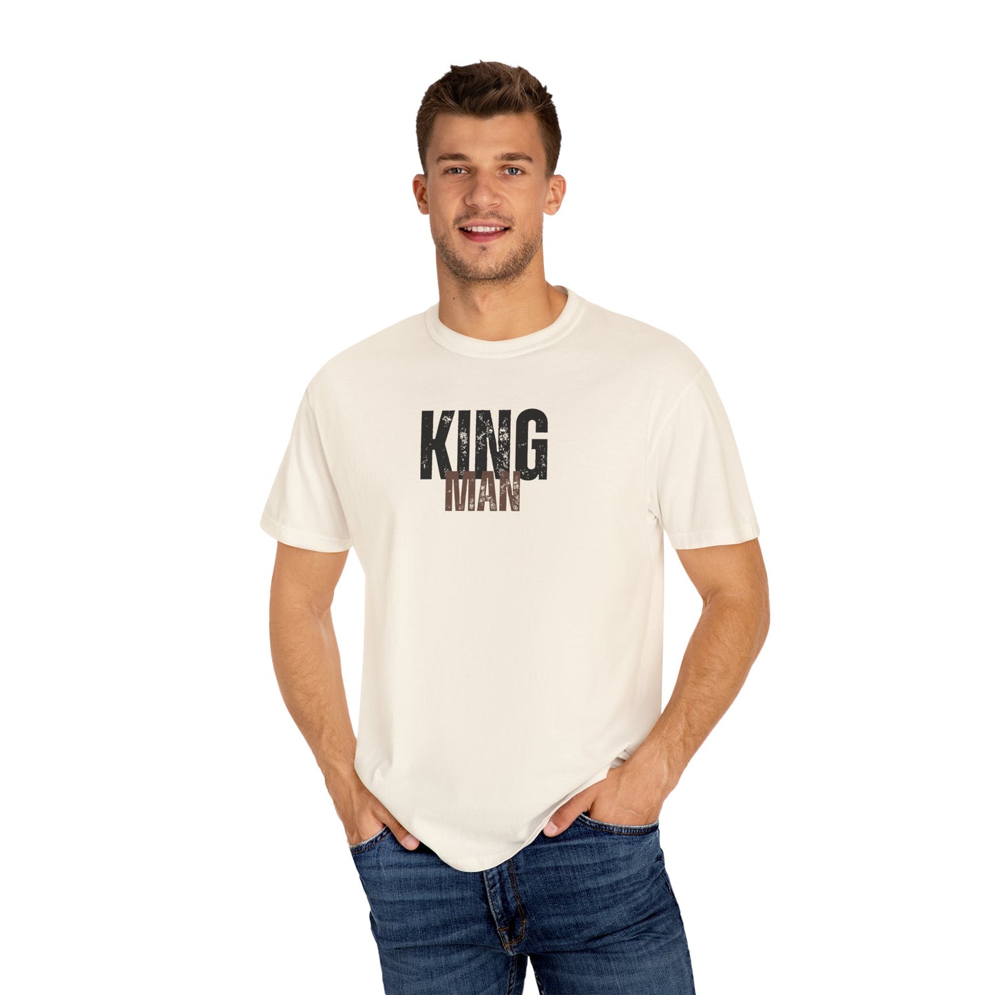 King Man T-shirt in Garment-Dyed