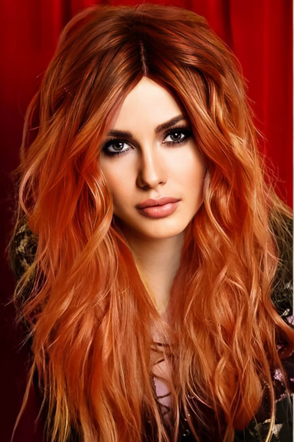 13*2" Lace Front Wigs Synthetic Long Wave 24" 150% Density - Velvoza