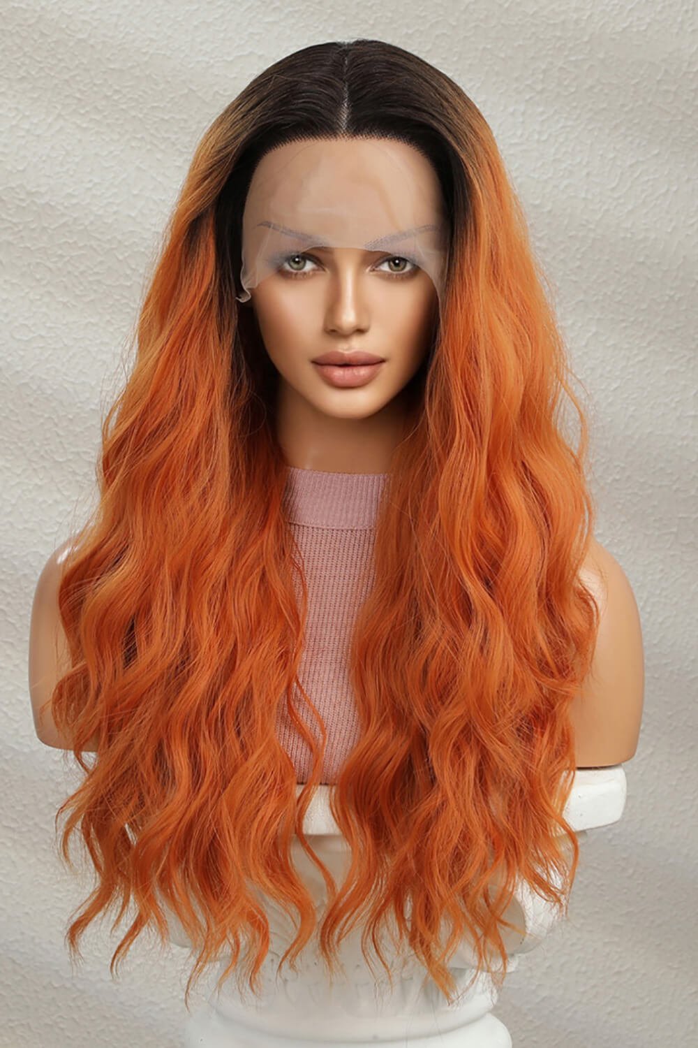 13*2" Lace Front Wigs Synthetic Long Wave 24" 150% Density - Velvoza