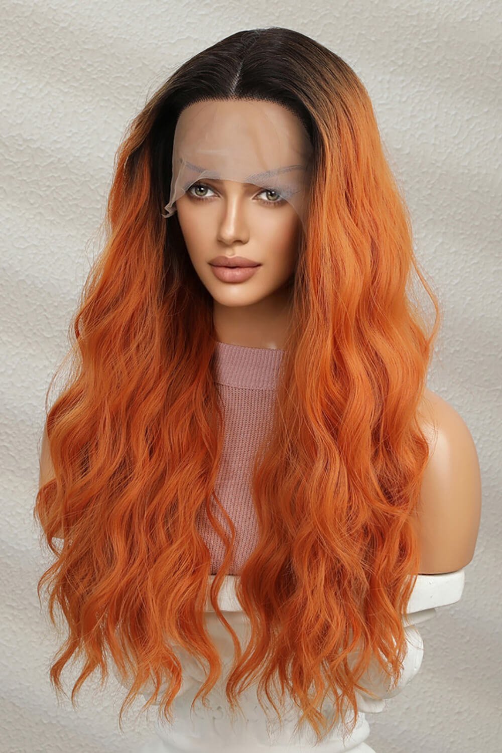 13*2" Lace Front Wigs Synthetic Long Wave 24" 150% Density - Velvoza