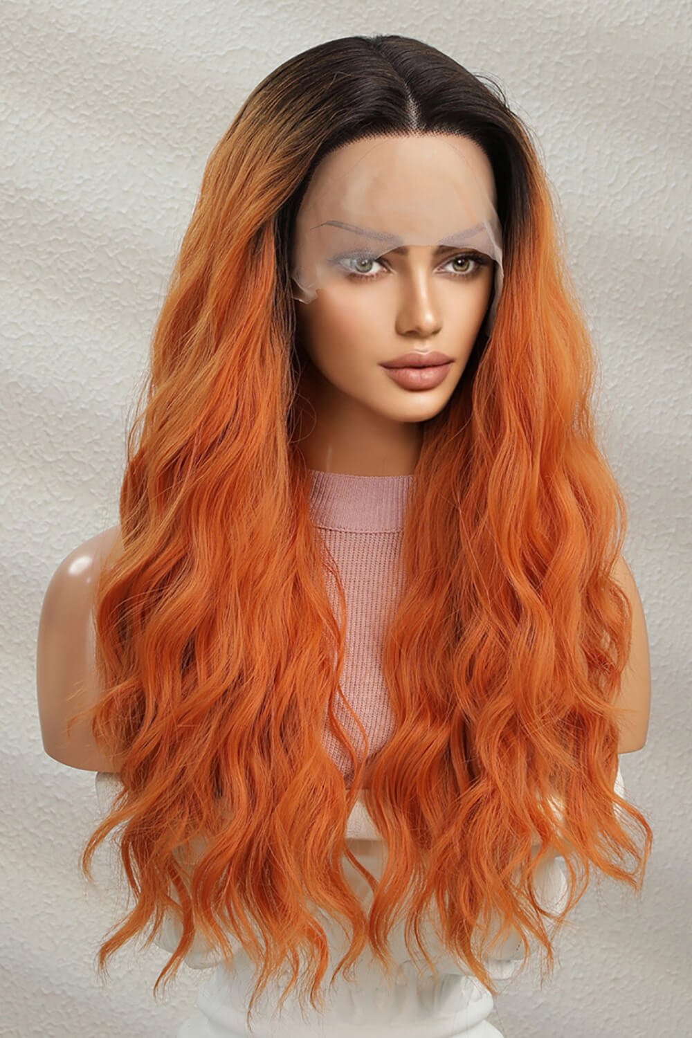 13*2" Lace Front Wigs Synthetic Long Wave 24" 150% Density - Velvoza