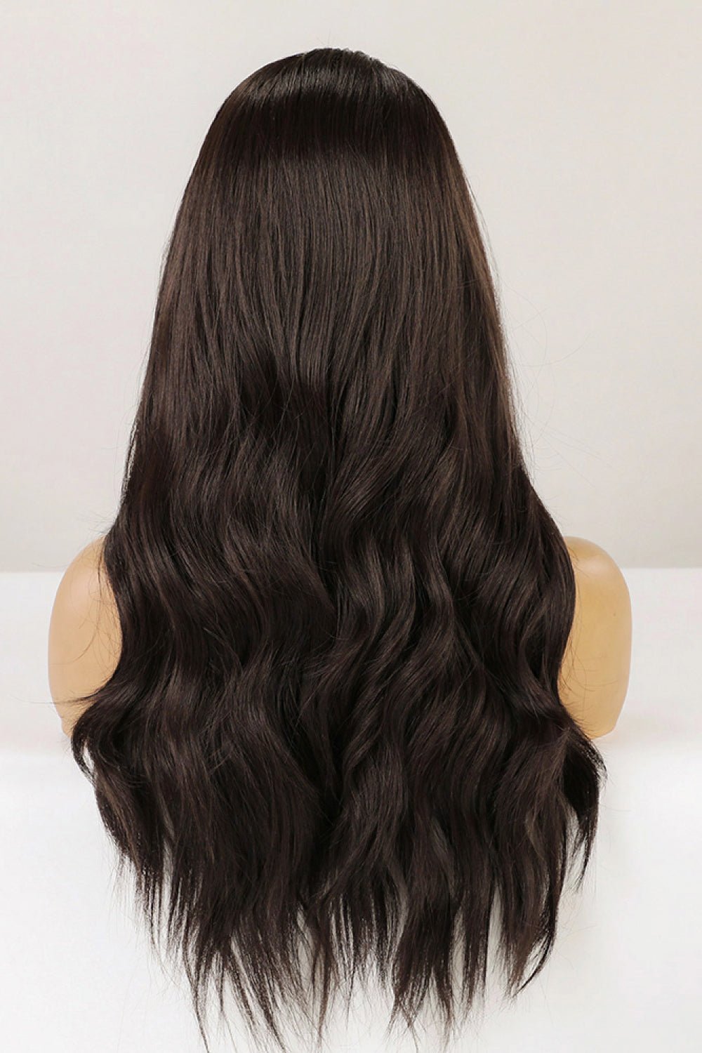 13*2" Lace Front Wigs Synthetic Long Wave 26" Heat Safe 150% Density in Brown - Velvoza