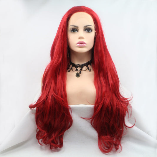 13*3" Lace Front Wigs Synthetic Long Wavy 24" 130% Density - Velvoza