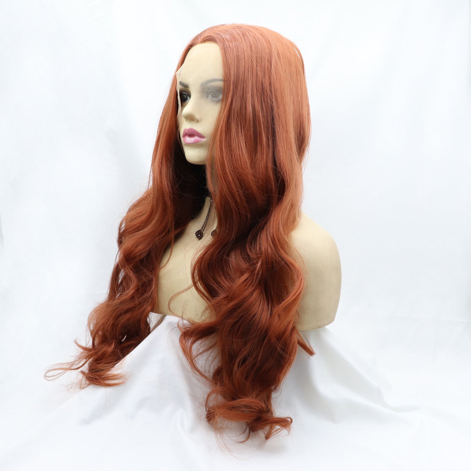 13*3" Lace Front Wigs Synthetic Long Wavy 24" 130% Density - Velvoza