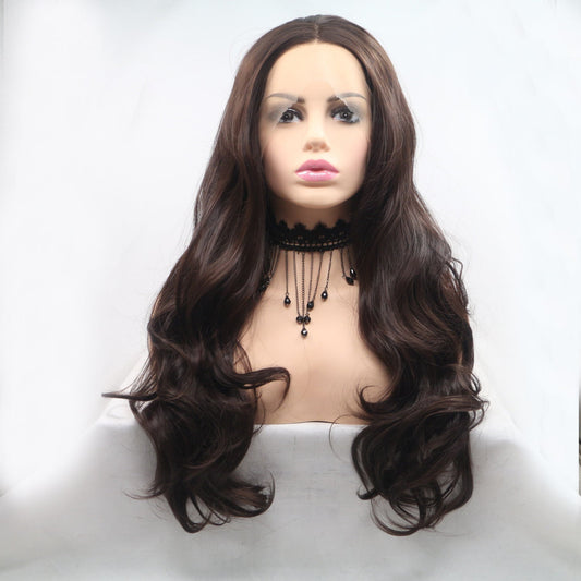 13*3" Lace Front Wigs Synthetic Long Wavy 24" 130% Density - Velvoza