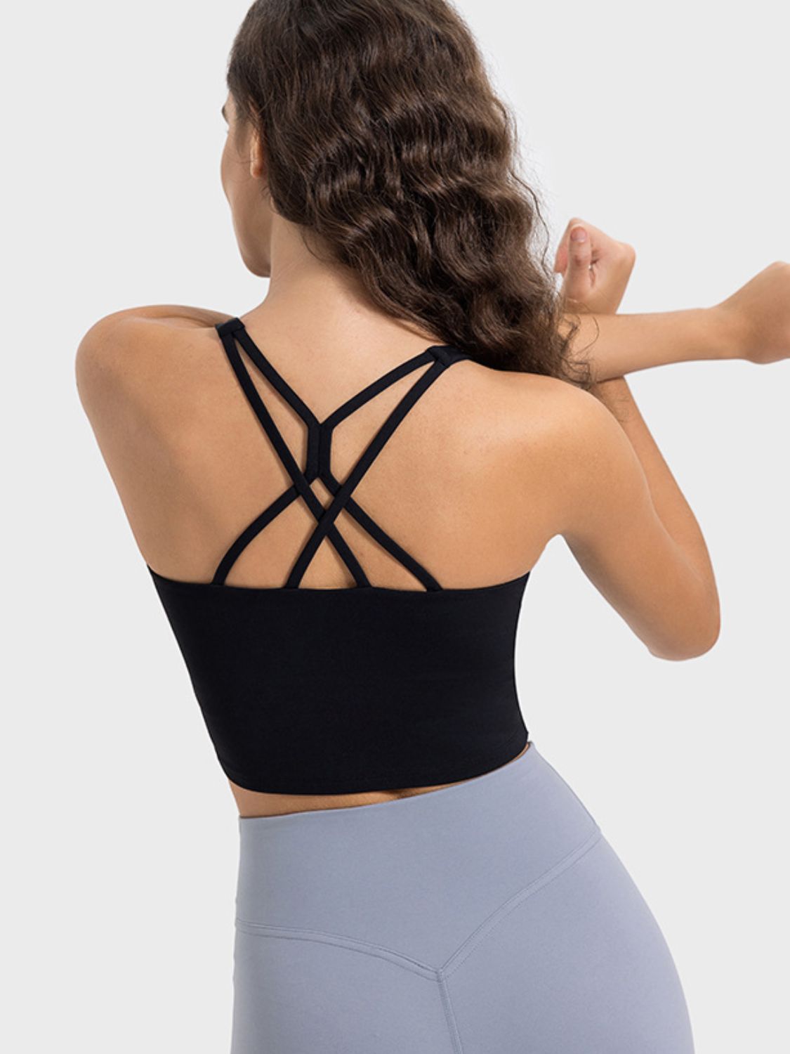 Millennia Crisscross Round Neck Active Tank