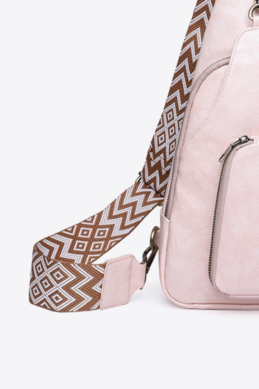 Adored Take A Trip PU Leather Sling Bag - Velvoza