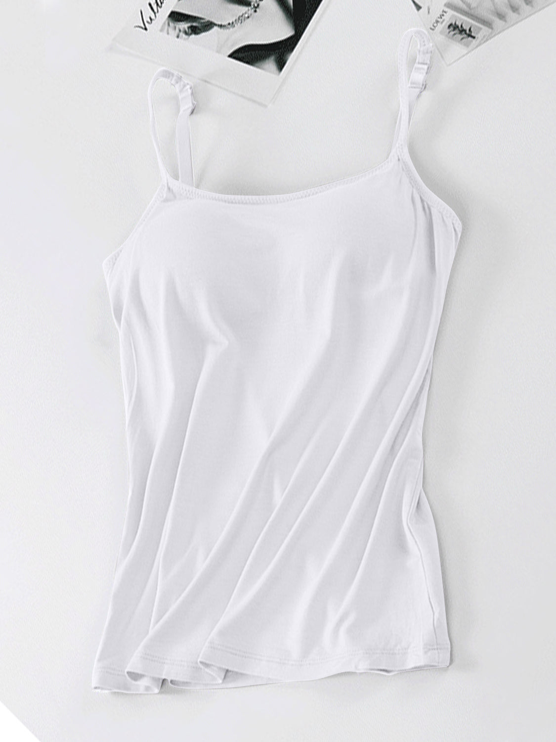 Scoop Neck Adjustable Strap Cami